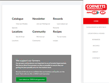 Tablet Screenshot of cornetts.com.au